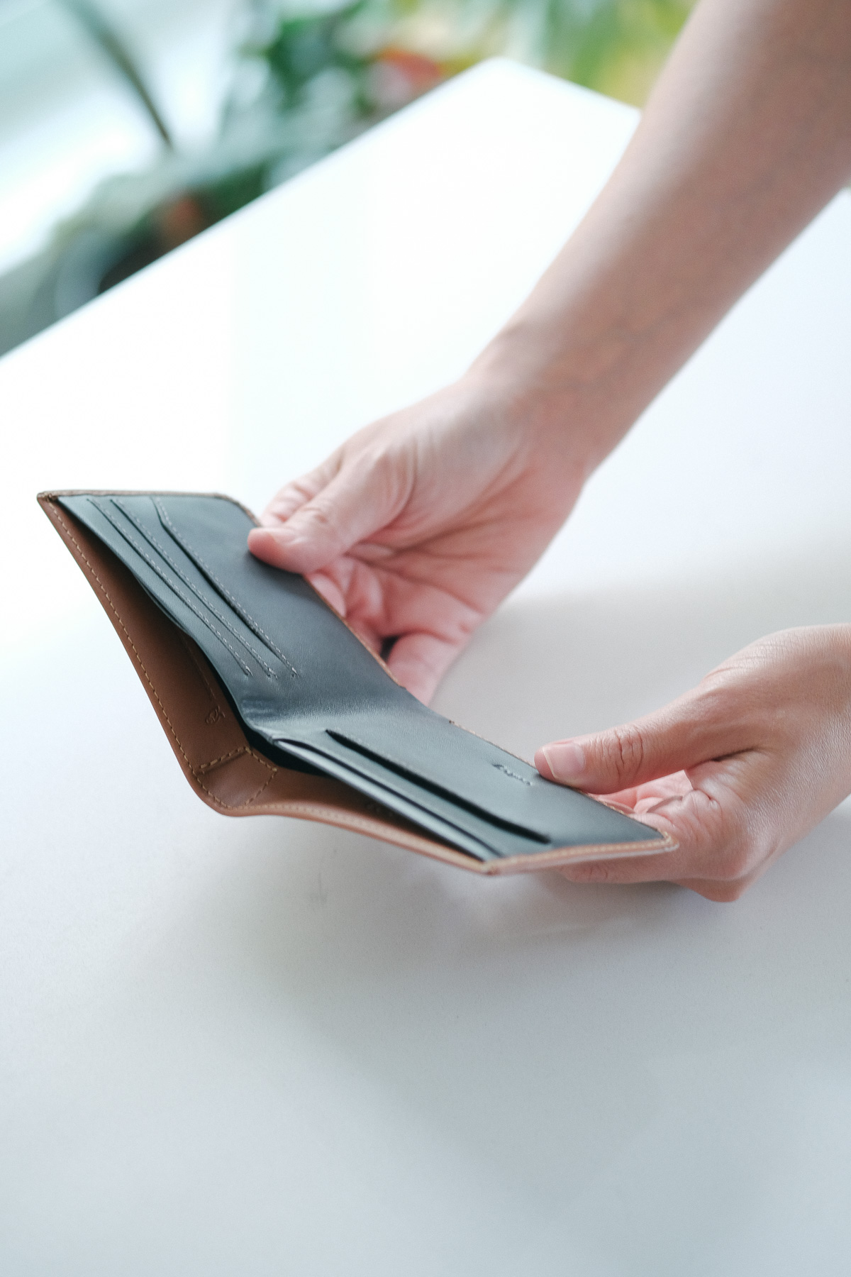 Bellroy wallet showing card slots on the inside
