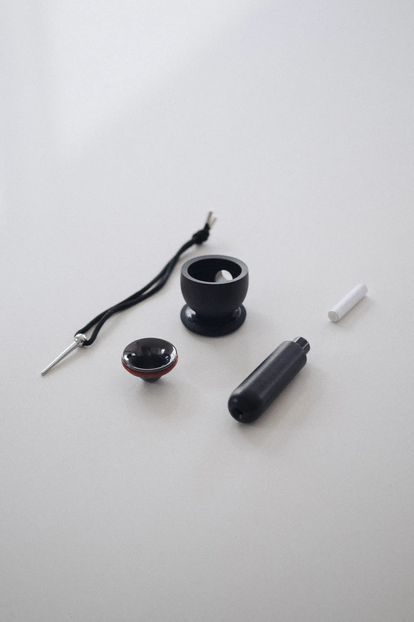 heir handpipe in pieces on table