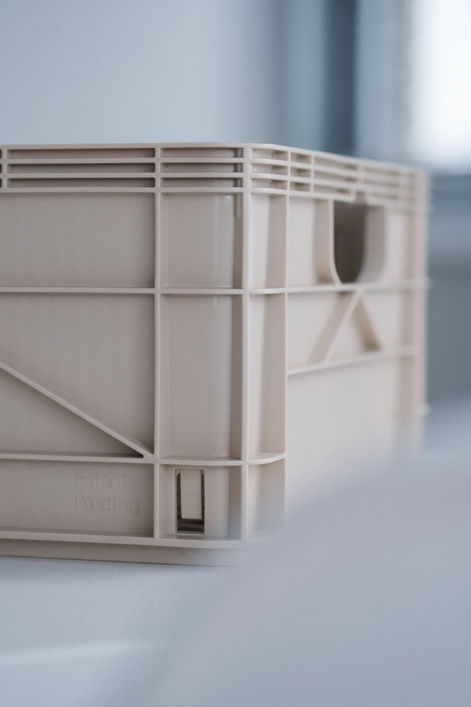 close up of sidio crate plastic material