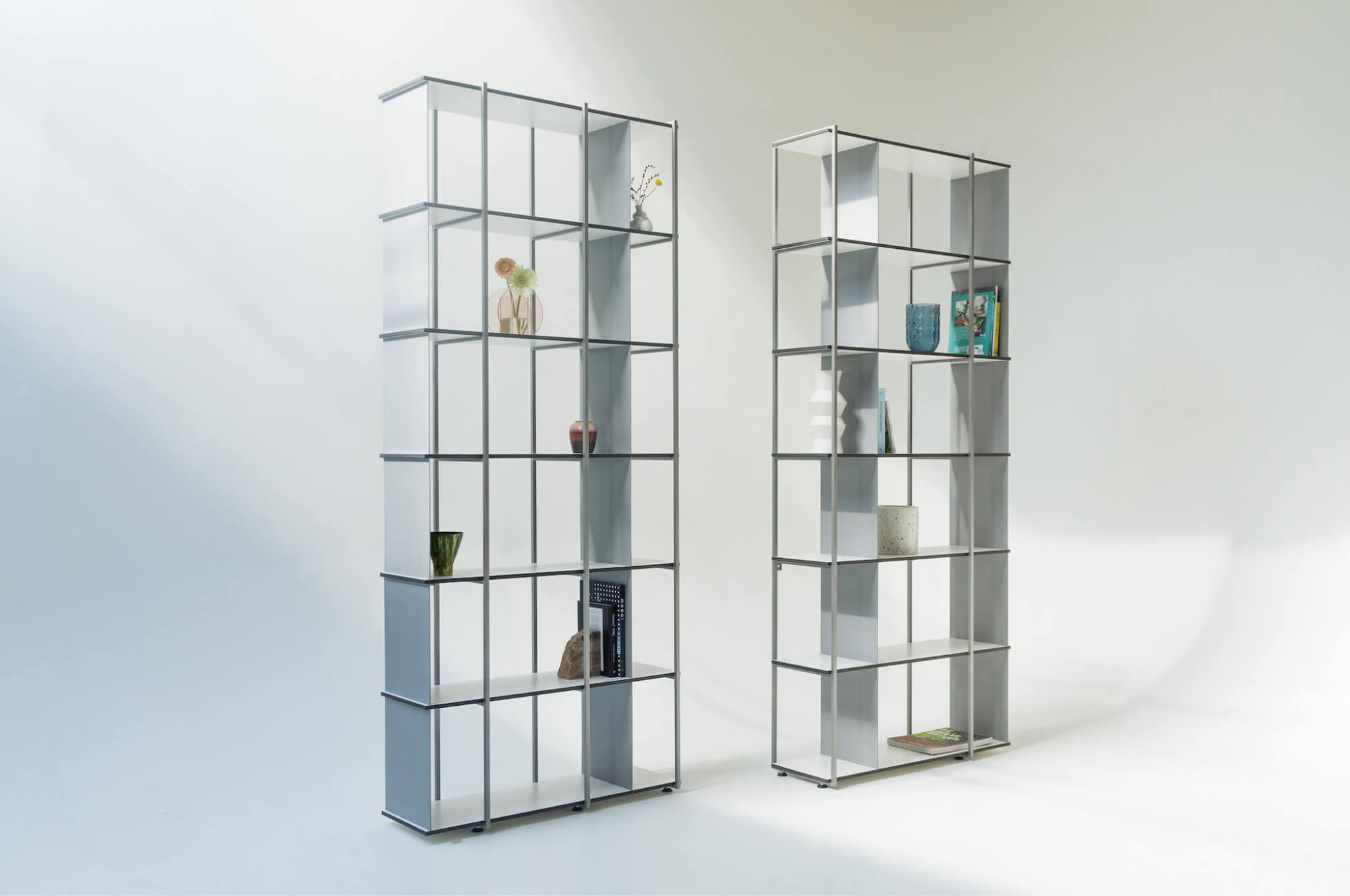 Offset Bookcase — A Slim Design For Modern Interiors