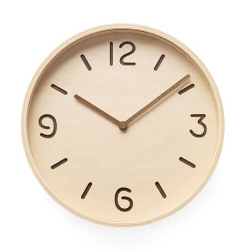 MoMA Bi-Color Plywood Clock