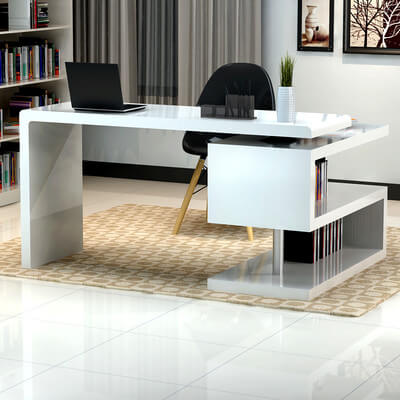 Demetra L-Shaped Computer Desk