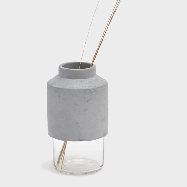 Willmann Concrete & Glass Vase