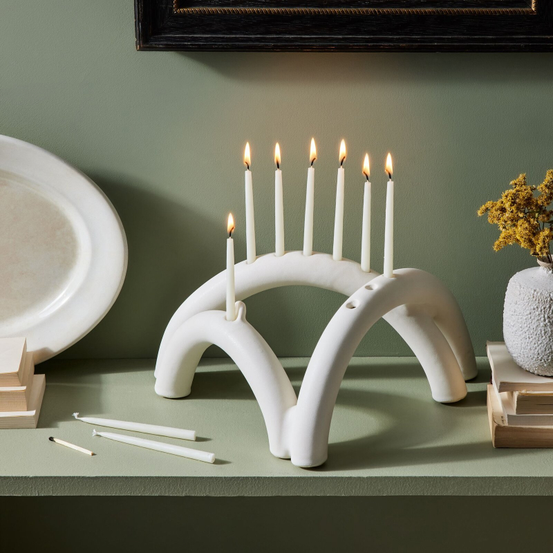 Style Union Home Handmade Ceramic Shana Menorah