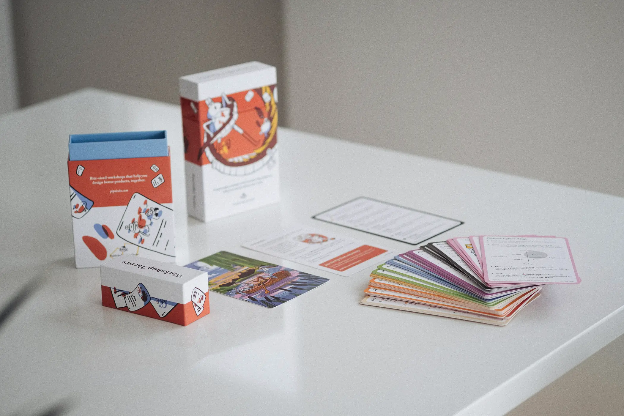 Workshop tactics deck displayed on table